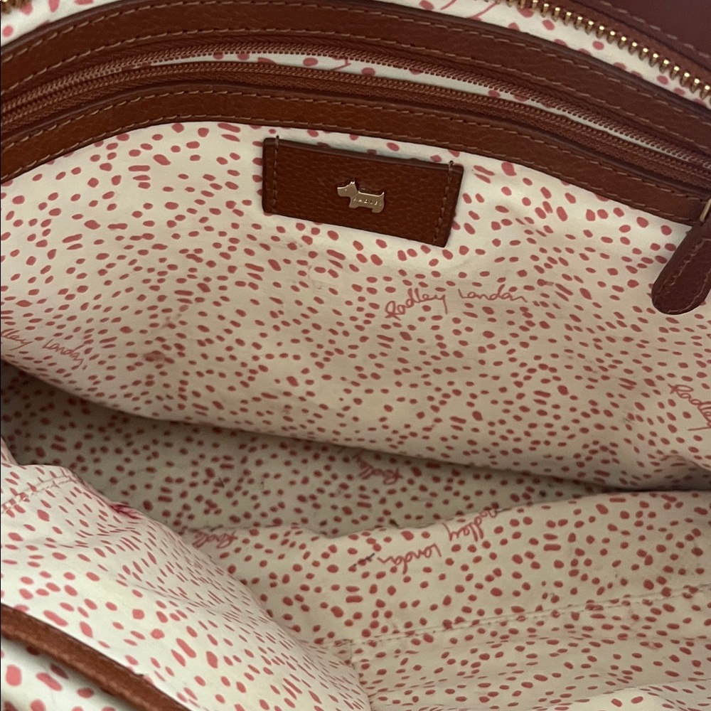 RADLEY LONDON Chestnut Brown Leather Tote with Signature Charm - Picture 5 of 10